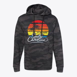 St. Matthews South Carolina Palm Tree Sunset Cotton Hoodie Sweatshirt