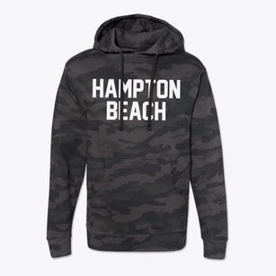 Hampton Beach New Hampshire Classic Block Cotton Hoodie Sweatshirt