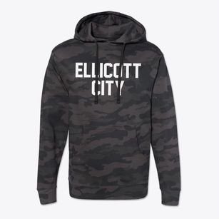 Ellicott City Maryland Classic Block Cotton Hoodie Sweatshirt