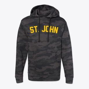 St. John Washington Classic Curve Cotton Hoodie Sweatshirt