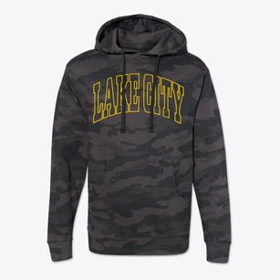 Lake City Minnesota Trendy Block Cotton Hoodie Sweatshirt