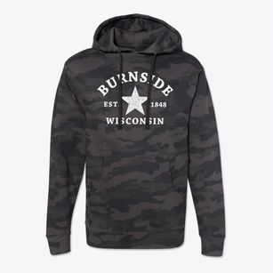 Burnside Wisconsin Star Cotton Hoodie Sweatshirt