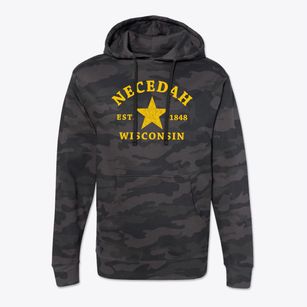 Necedah Wisconsin Star Cotton Hoodie Sweatshirt