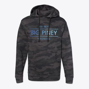 Big Piney Wyoming Horizon Cotton Hoodie Sweatshirt