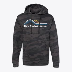New Market Station Virginia Mountain View Cotton Hoodie Sweatshirt