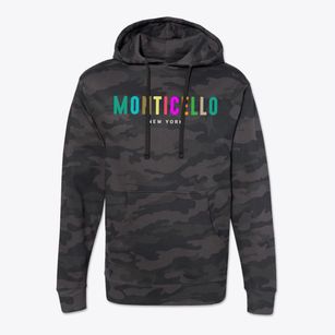 Monticello New York Color Pop Cotton Hoodie Sweatshirt