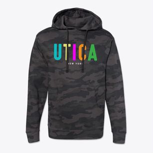 Utica New York Color Pop Cotton Hoodie Sweatshirt