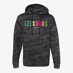 Leesburg Virginia Color Pop Cotton Hoodie Sweatshirt