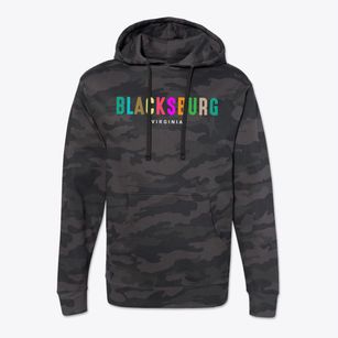 Blacksburg Virginia Color Pop Cotton Hoodie Sweatshirt