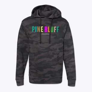 Pine Bluff Arkansas Color Pop Cotton Hoodie Sweatshirt