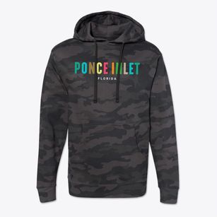Ponce Inlet Florida Color Pop Cotton Hoodie Sweatshirt