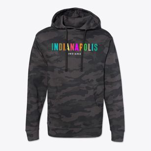 Indianapolis Indiana Color Pop Cotton Hoodie Sweatshirt