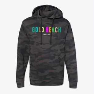 Gold Beach Oregon Color Pop Cotton Hoodie Sweatshirt