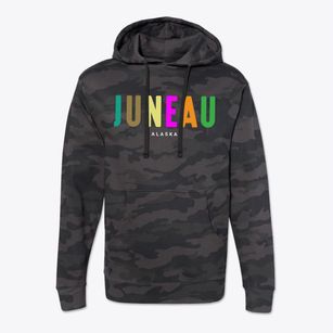 Juneau Alaska Color Pop Cotton Hoodie Sweatshirt