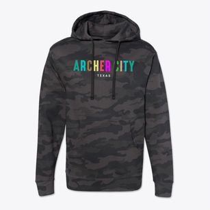 Archer City Texas Color Pop Cotton Hoodie Sweatshirt