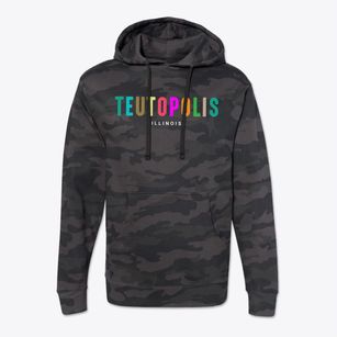 Teutopolis Illinois Color Pop Cotton Hoodie Sweatshirt