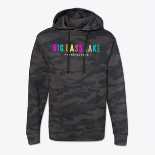 Big Bass Lake Pennsylvania Color Pop Cotton Hoodie Sweatshirt