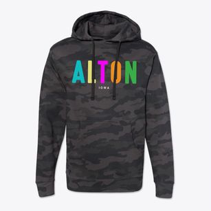 Alton Iowa Color Pop Cotton Hoodie Sweatshirt