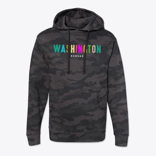 Washington Kansas Color Pop Cotton Hoodie Sweatshirt