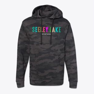 Seeley Lake Montana Color Pop Cotton Hoodie Sweatshirt