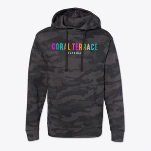 Coral Terrace Florida Color Pop Cotton Hoodie Sweatshirt