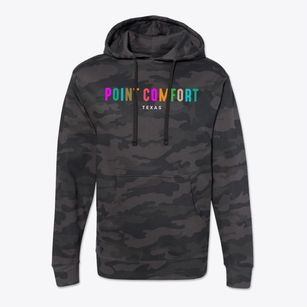 Point Comfort Texas Color Pop Cotton Hoodie Sweatshirt