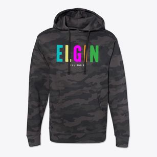Elgin Illinois Color Pop Cotton Hoodie Sweatshirt