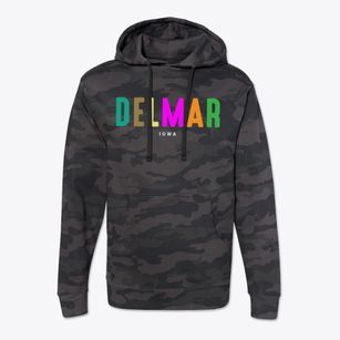 Delmar Iowa Color Pop Cotton Hoodie Sweatshirt