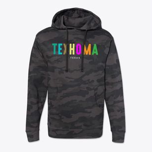 Texhoma Texas Color Pop Cotton Hoodie Sweatshirt