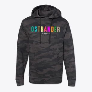 Ostrander Minnesota Color Pop Cotton Hoodie Sweatshirt