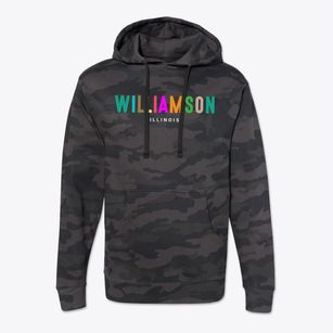 Williamson Illinois Color Pop Cotton Hoodie Sweatshirt
