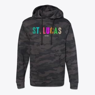 St. Lucas Iowa Color Pop Cotton Hoodie Sweatshirt