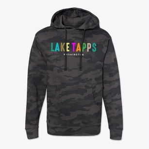 Lake Tapps Washington Color Pop Cotton Hoodie Sweatshirt