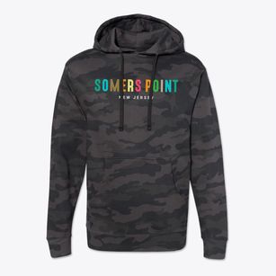 Somers Point New Jersey Color Pop Cotton Hoodie Sweatshirt