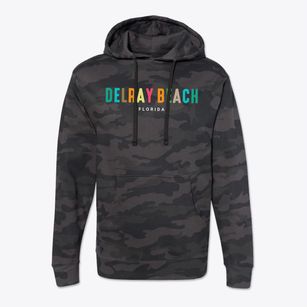 Delray Beach Florida Color Pop Cotton Hoodie Sweatshirt