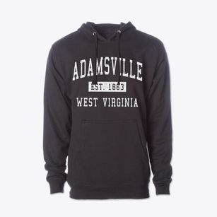 Adamsville West Virginia Classic Established Cotton Hoodie Sweatshirt