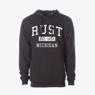 Rust Michigan Classic Established Cotton Hoodie Sweatshirt