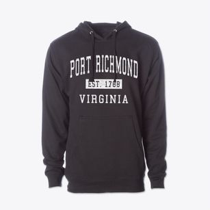 Port Richmond Virginia Classic Established Cotton Hoodie Sweatshirt