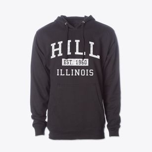 Hill Illinois Classic Established Cotton Hoodie Sweatshirt