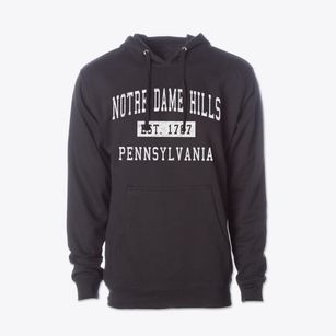 Notre Dame Hills Pennsylvania Classic Established Cotton Hoodie Sweatshirt