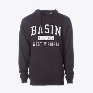 Basin West Virginia Classic Established Cotton Hoodie Sweatshirt