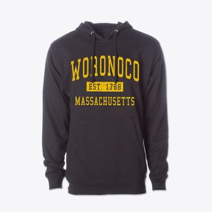 Woronoco Massachusetts Classic Established Cotton Hoodie Sweatshirt