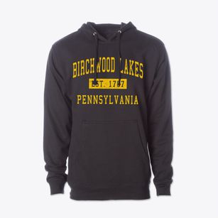 Birchwood Lakes Pennsylvania Classic Established Cotton Hoodie Sweatshirt