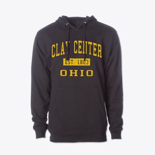Clay Center Ohio Classic Established Cotton Hoodie Sweatshirt