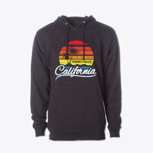 Yosemite Valley California Palm Tree Sunset Cotton Hoodie Sweatshirt