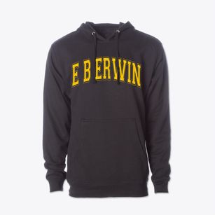 E B Erwin Elementary School Varsity Arch Cotton Hoodie Sweatshirt
