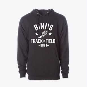Binns Elementary School Track and Field Cotton Hoodie Sweatshirt