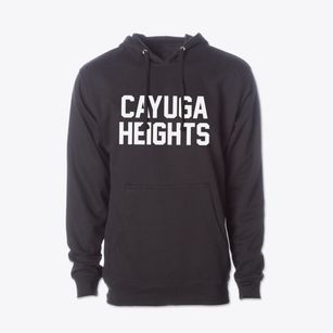 Cayuga Heights New York Classic Block Cotton Hoodie Sweatshirt