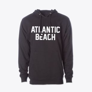 Atlantic Beach New York Classic Block Cotton Hoodie Sweatshirt