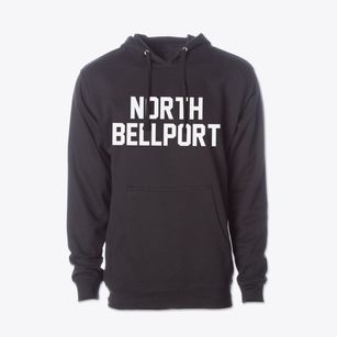 North Bellport New York Classic Block Cotton Hoodie Sweatshirt